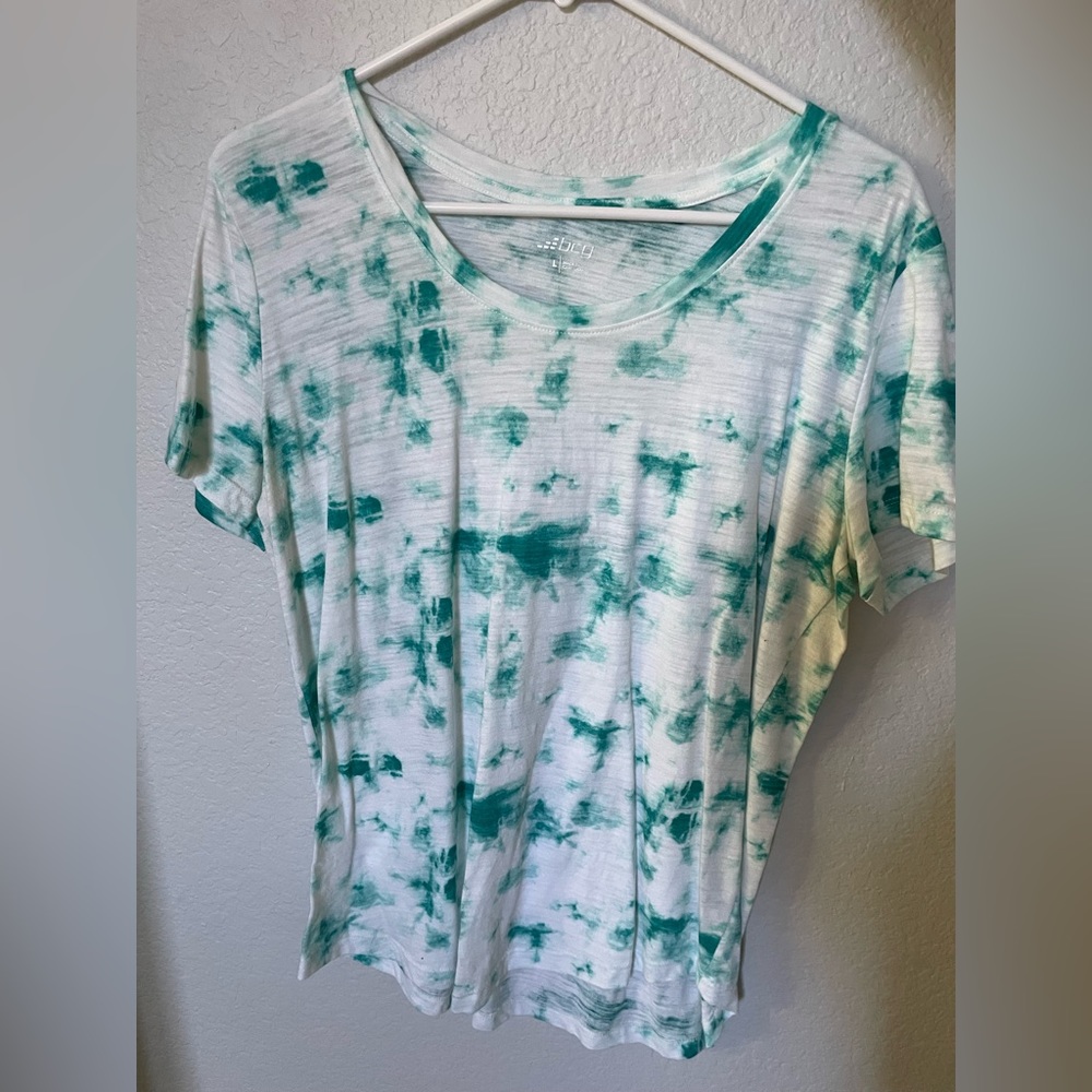 Blue and White Tie Dye Shirt